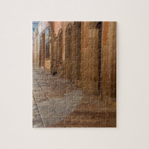 Mexico, San Miguel de Allende, Sidewalk with Jigsaw Puzzle