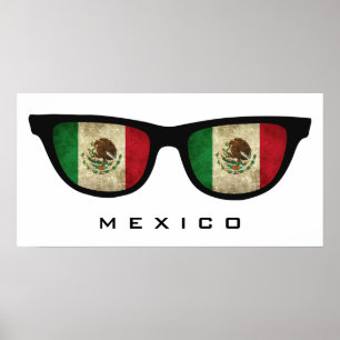 Mexico Shades custom text & colour poster