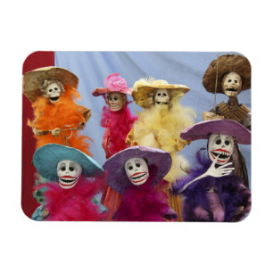 Mexico. Skeletal Catrinas, figures celebrating Magnet