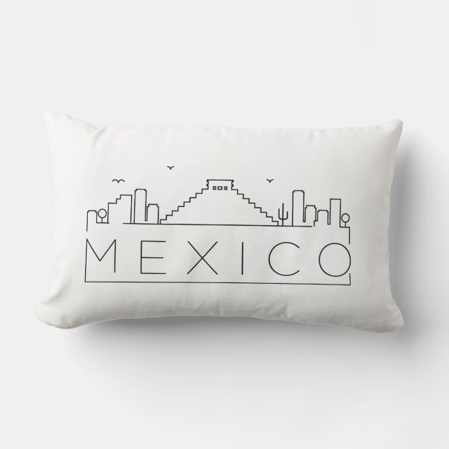 Mexico Skyline Lumbar Cushion (Front)