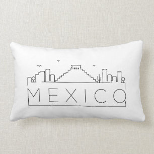 Mexico Skyline Lumbar Cushion