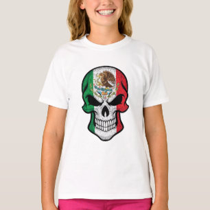 Mexico Smiling Skull Flag T-Shirt