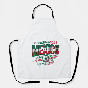 Mexico Soccer 2026 Soccer Bold Country Typography Apron