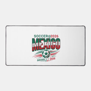Mexico Soccer 2026 Soccer Bold Country Typography Desk Mat