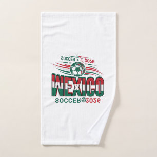Mexico Soccer 2026 Soccer Bold Country Typography  Hand Towel