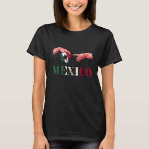 Mexico Soccer Ball Reaching Hands Mexican Pride Me T-Shirt