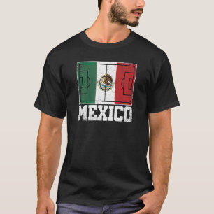 Mexico Soccer Field Country Flag Mexican Pride T-Shirt