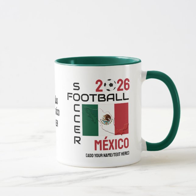 MEXICO Soccer Football Custom 2026 ANY YEAR  Mug (Right)