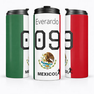 Mexico Soccer Jersey Personalized National Pride Thermal Tumbler