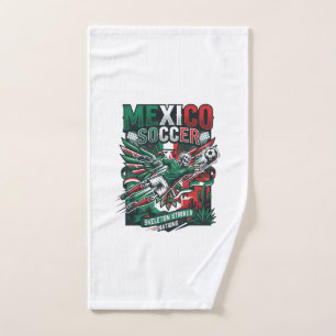 Mexico Soccer Skeleton Striker Nations Premium Spo Hand Towel