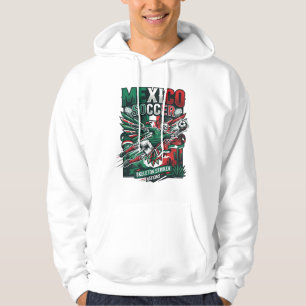 Mexico Soccer Skeleton Striker Nations Premium Spo Hoodie