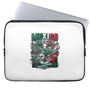 Mexico Soccer Skeleton Striker Nations Premium Spo Laptop Sleeve