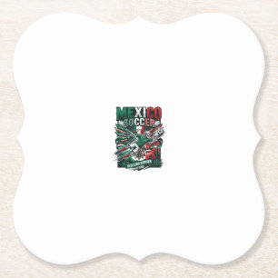 Mexico Soccer Skeleton Striker Nations Premium Spo Paper Coaster