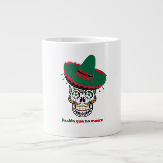 Mexico Soccer Skull 2026 - Pasión Que No Muere Foo Large Coffee Mug