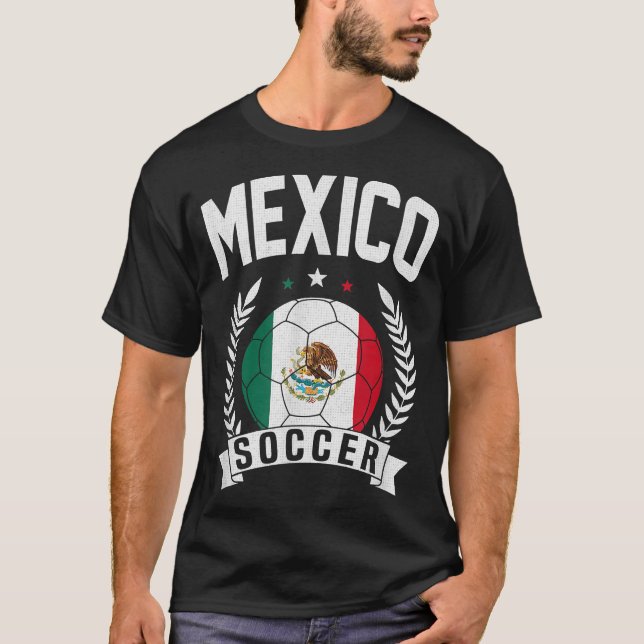 Mexico Soccer Support Team Jersey Mexican Flag T-S T-Shirt (Front)