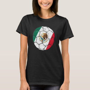 Mexico Soccer Team Apparel 2022 Mexican Ball Flag T-Shirt