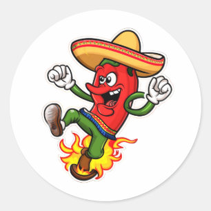 Mexico spicy classic round sticker