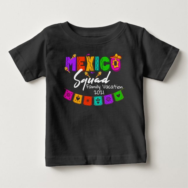 Mexico Squad Colour Group Matching Custom  Baby T-Shirt (Front)