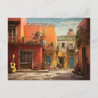 Mexico Streets Postcard
