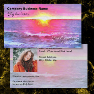 Mexico Sunset 0909 Business Card