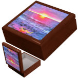 Mexico Sunset 0909 Keepsake Box<br><div class="desc">Painting "Mexico Sunset 0909" Collection Hold your valuables in this beautiful keepsake box. Made of lacquered wood, the jewellery box comes in golden oak, ebony black, emerald green, and red mahogany. Soft felt protects your jewellery and other collectibles. Personalise on the product page or click the "Customise" button for more...</div>