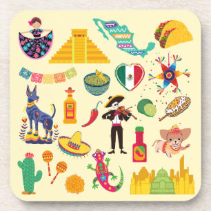 Mexico Symbols Coaster
