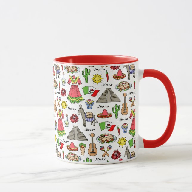 Mexico | Symbols Pattern Mug (Right)