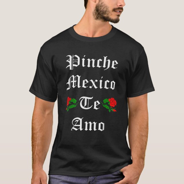 MEXICO TE AMO RED ROSES T-Shirt (Front)