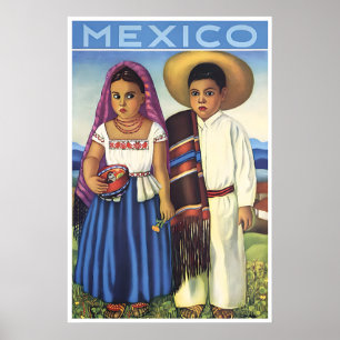 Mexico Travel Poster Mexican Art Children Print