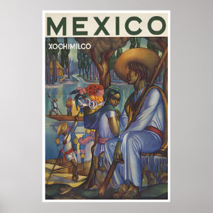 Mexico Travel Poster Vintage Mexican Art
