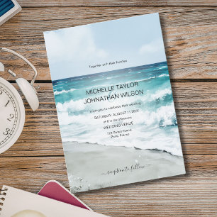 Mexico Tropical Beach Destination Wedding Invitation