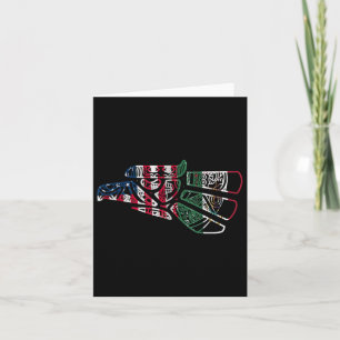 Mexico Us Flag Patriot Mexican Flag American Flag Card