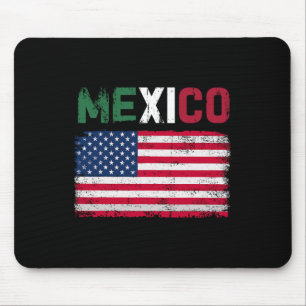 Mexico Us Flag Patriot Mexican Flag American Flag Mouse Pad