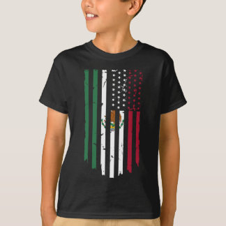 Mexico Us Flag Patriot Mexican Flag American Flag T-Shirt