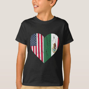 Mexico Us Flag Patriot Mexican Flag American Flag T-Shirt