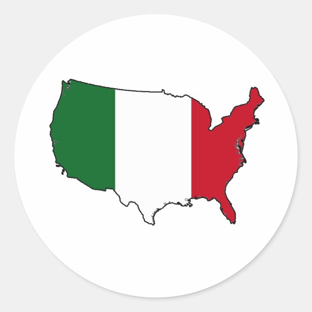Mexico USA Classic Round Sticker (Front)