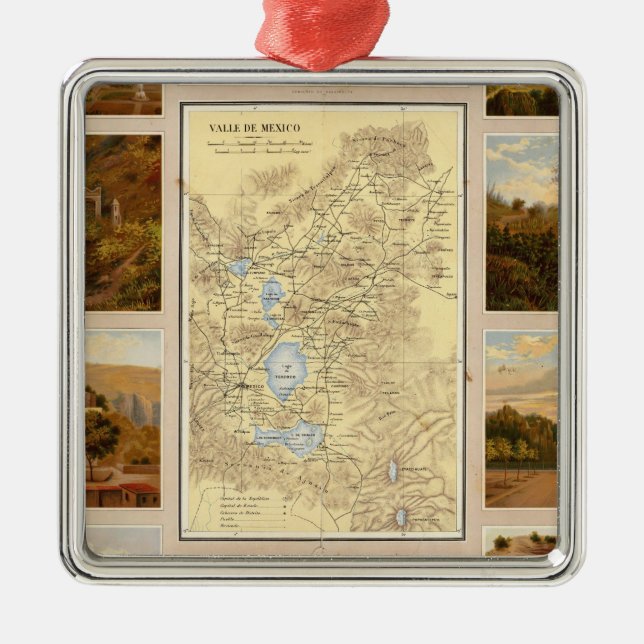 Mexico Valley Metal Tree Decoration (Front)