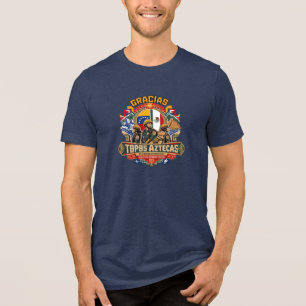 Mexico-Venezuela Topos Aztecas Rescue Team Emblem  Tri-Blend Shirt