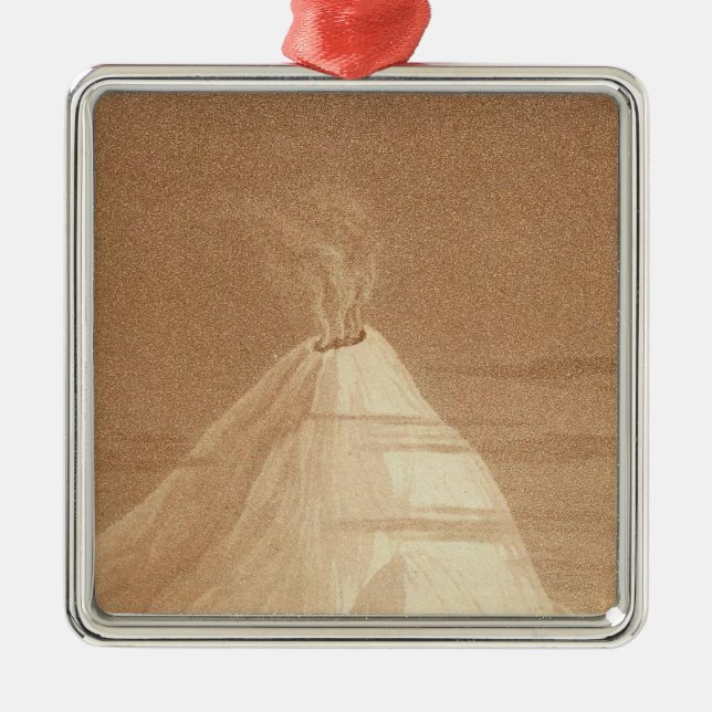 Mexico View of Orizaba Metal Tree Decoration (Front)