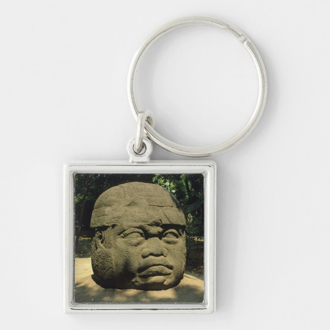 Mexico, Villahermosa, giant Olmec head, La Venta Key Ring (Front)