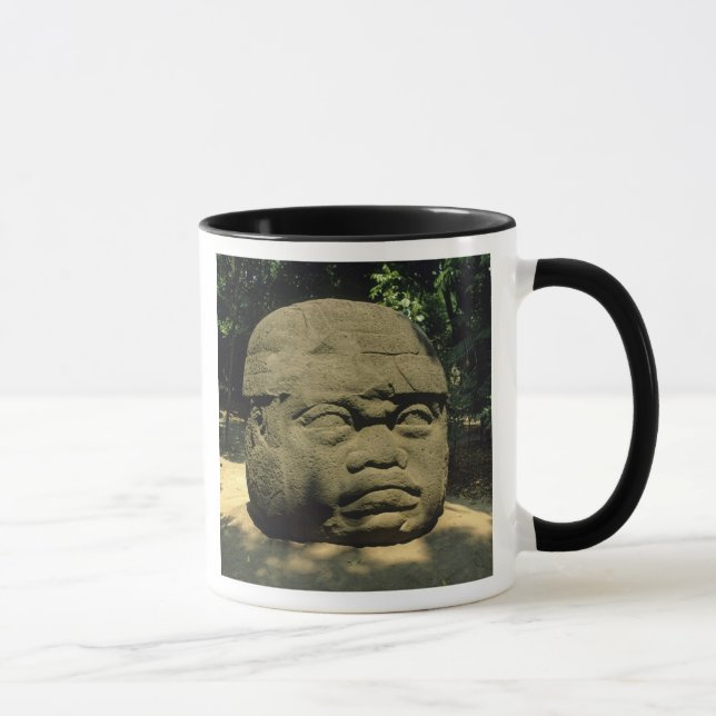Mexico, Villahermosa, giant Olmec head, La Venta Mug (Right)