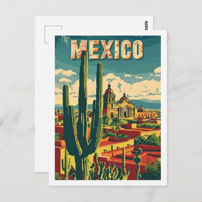 Mexico Vintage Famous Travel Place Postcard (Front/Back)