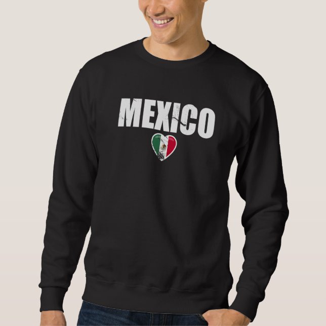 Mexico Vintage Mexican Flag Sweatshirt (Front)