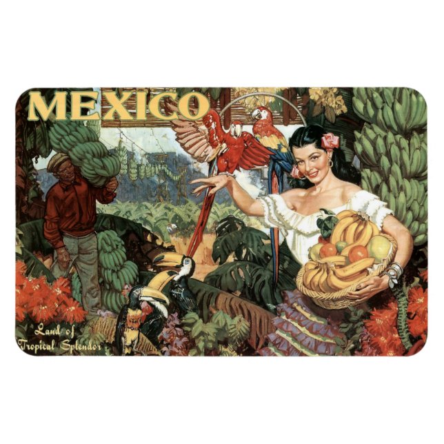 Mexico vintage travel magnet (Horizontal)