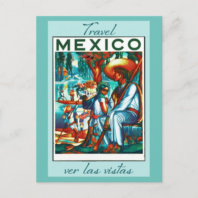 Mexico Vintage Travel Postcard (Front)
