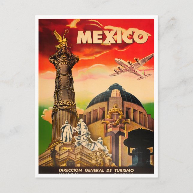 Mexico vintage travel postcard (Front)