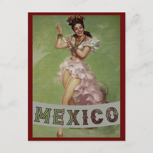 Mexico Vintage Travel Postcard (Front)