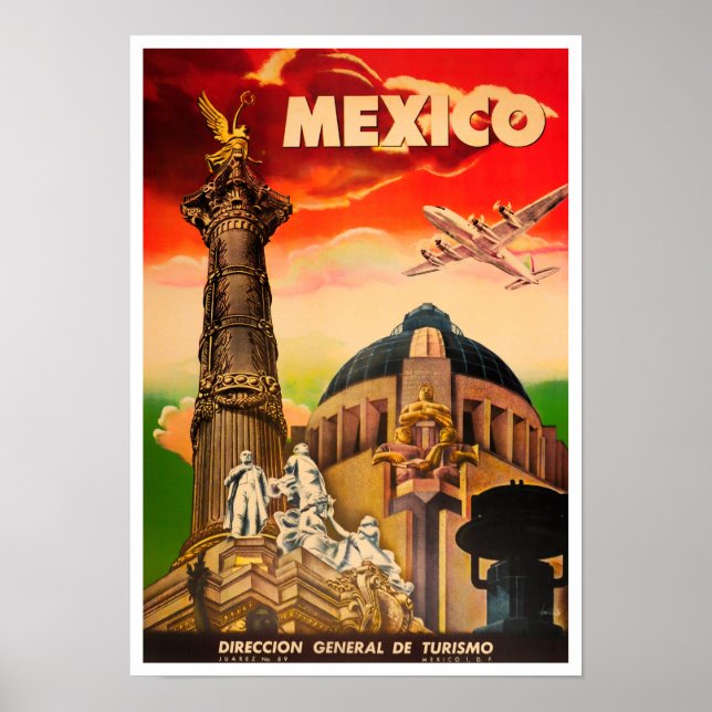 Mexico vintage travel poster (Front)