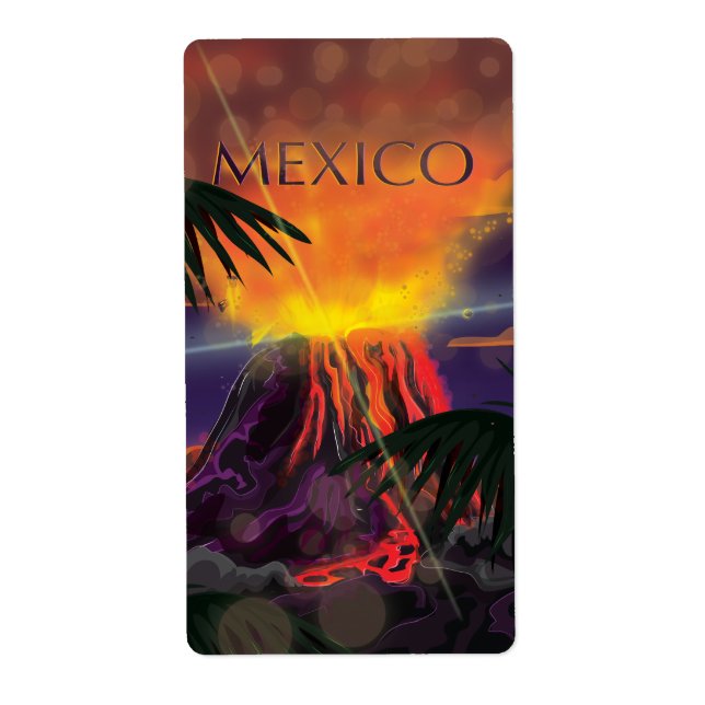 Mexico Volcano Travel Poster (Front)