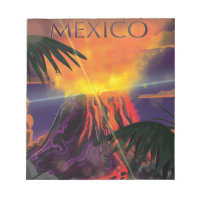 Mexico Volcano Travel Poster